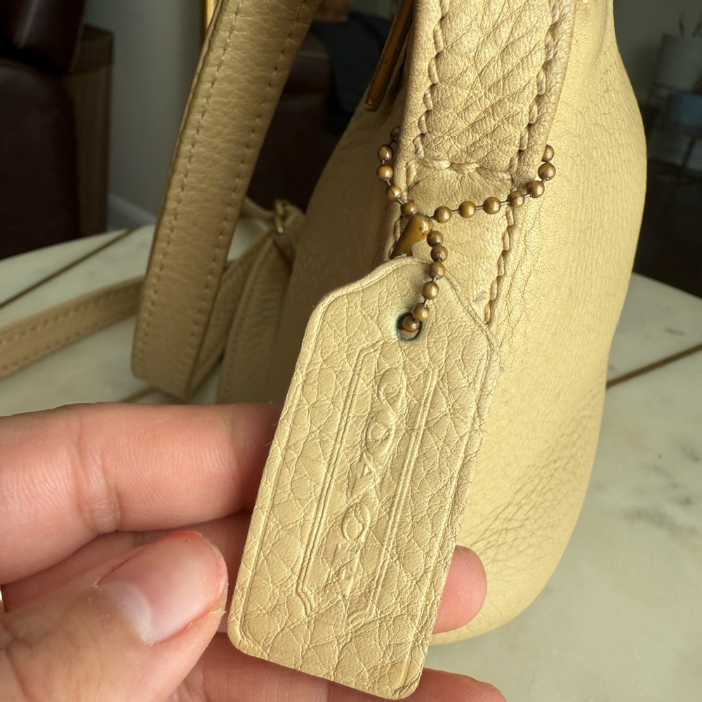 Coach Vintage Sonoma Small Zip Natural Grain Soft Milled Italy Leather Bag 4918 - Picture 7 of 16